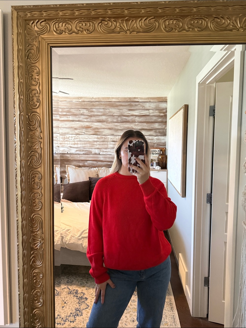 Classic Red Crewneck Sweater by St. Michael